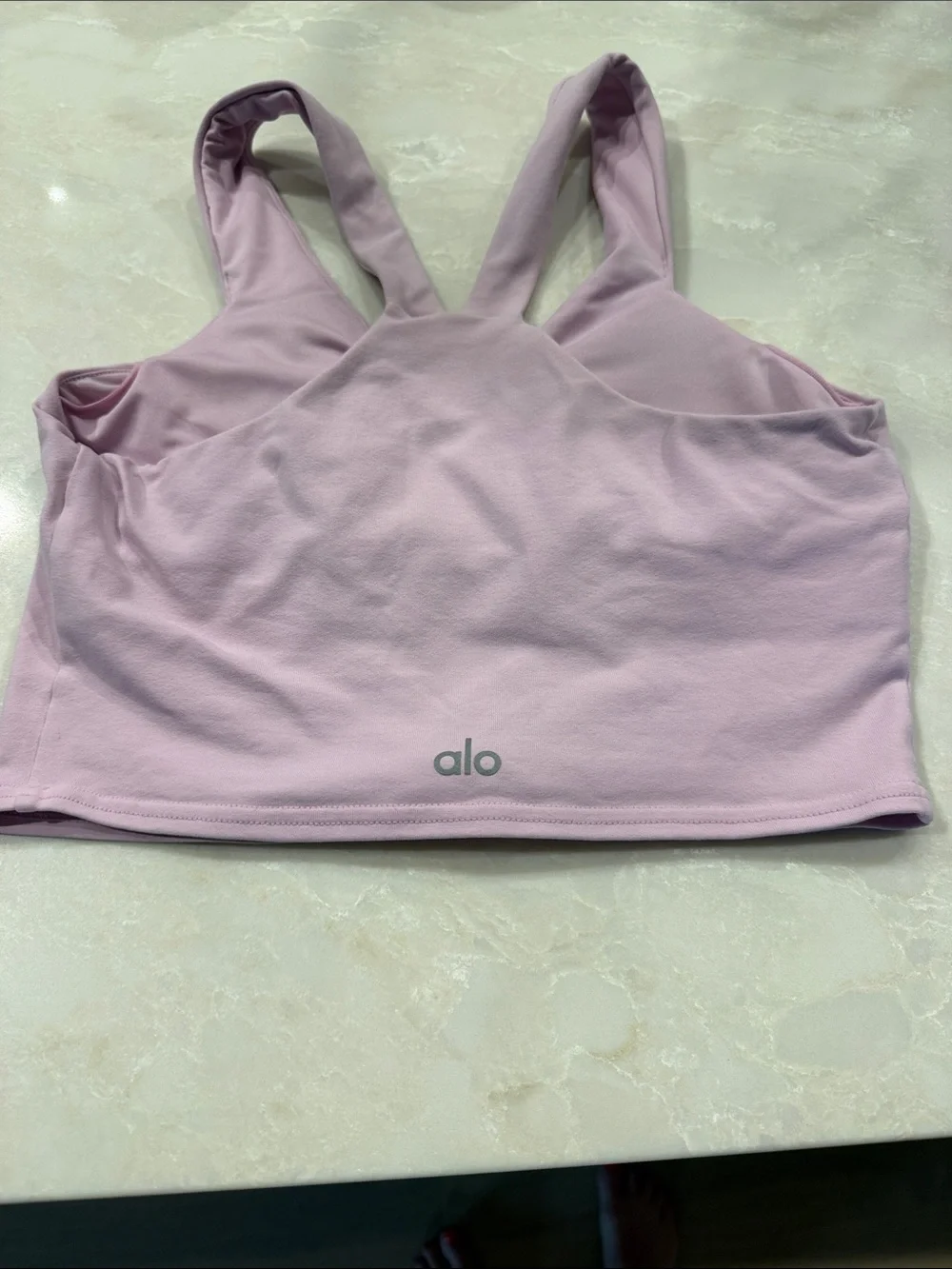 ALO Yoga Lavender V-Neck Athletic Bra Top